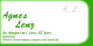 agnes lenz business card